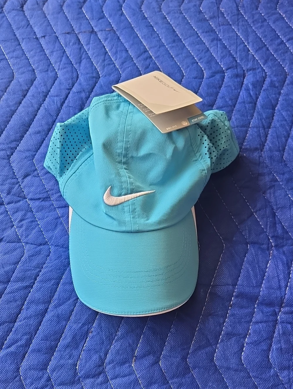 Nike Turquoise Running Cap with White Swoosh